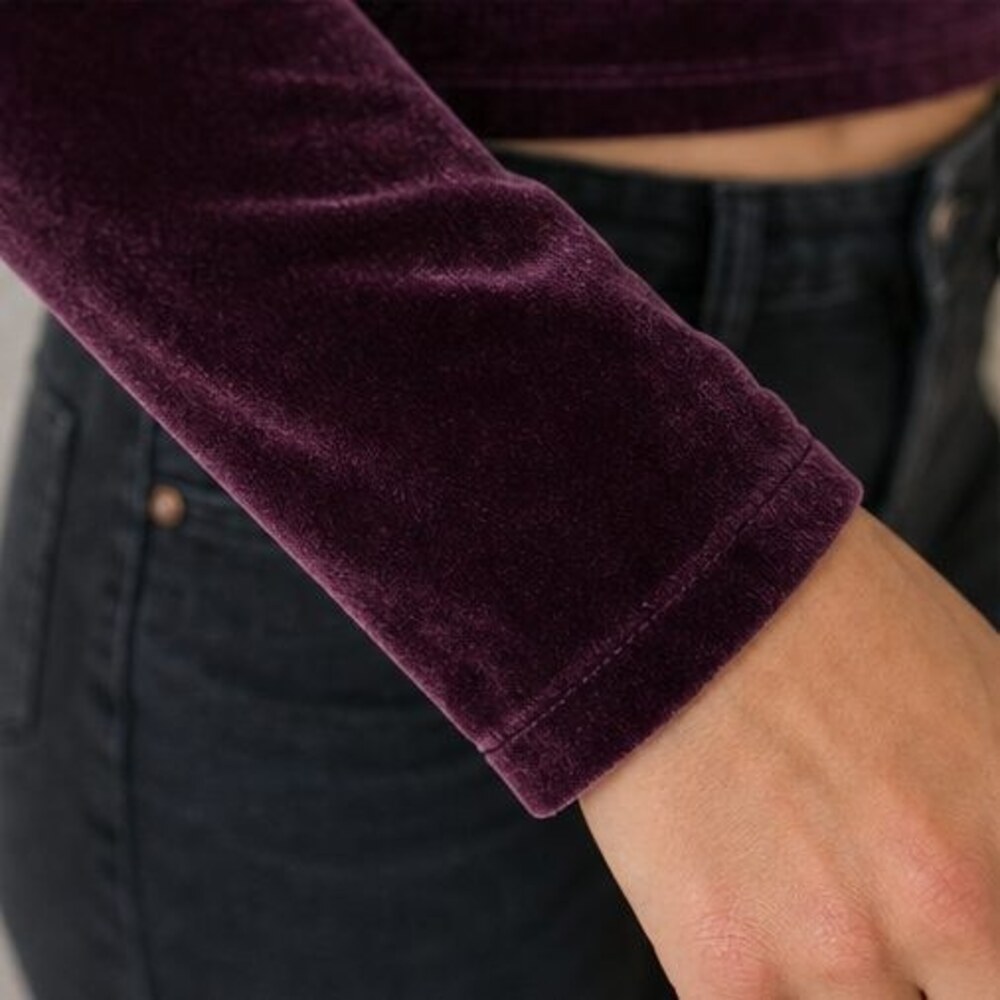 Charcoal Puff Sleeve Top - Picture 5 of 6